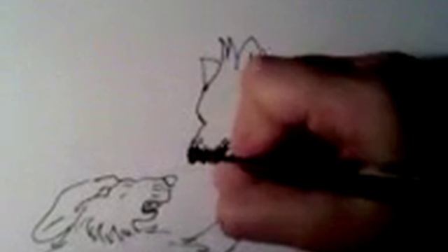 Рисуем "двух волков которые дерутся" смотреть онлайн