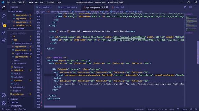 Google Maps Autocomplete Search Angular смотреть онлайн