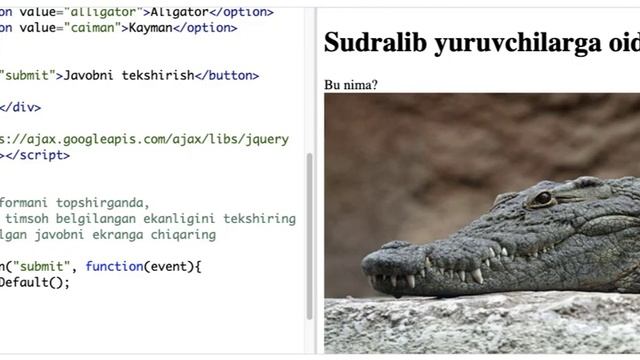 jQuery: test tuzish | HTML/JS: veb sahifalarni jQuery bilan interaktiv qilish | Dasturlash смотреть онлайн