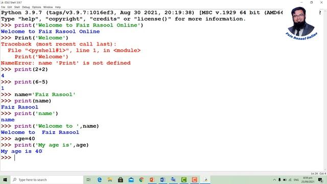 Python Tutorial #1 - Introduction to Python Programming | Python For Beginners | Faiz Rasool Online смотреть онлайн