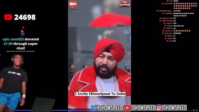 Tunak Tunak Invited IShowSpeed to India.. смотреть онлайн