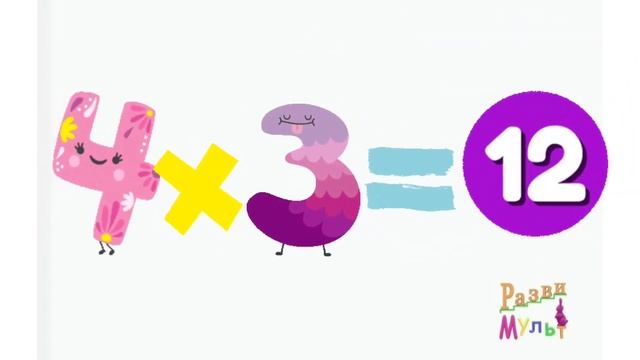 Учим таблицу умножения на 4. Таблица умножения. смотреть онлайн