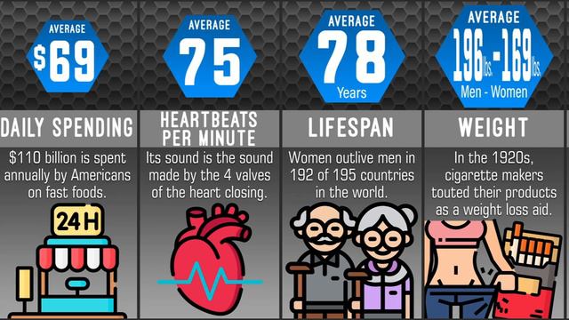 How Average Are YOU? HUMAN AVERAGES Comparison смотреть онлайн