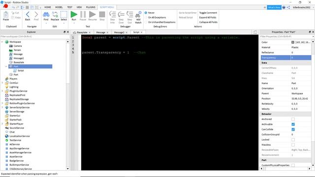 Explorer Properties Scripting | Roblox Studio смотреть онлайн