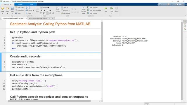 How to Call Python from MATLAB смотреть онлайн