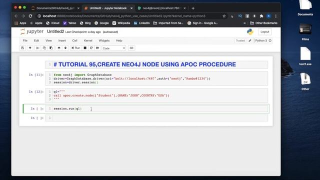 NEO4J|NEO4J TUTORIAL|Neo4j Python|Create New Neo4j Node Using Apoc Procedure|PART:95 смотреть онлайн