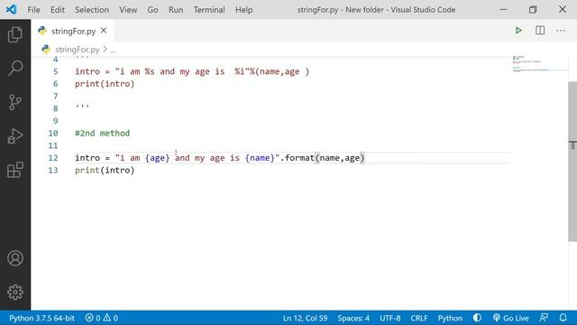 String Formatting using Python | Python Beginner to Advance in Hindi #37 смотреть онлайн