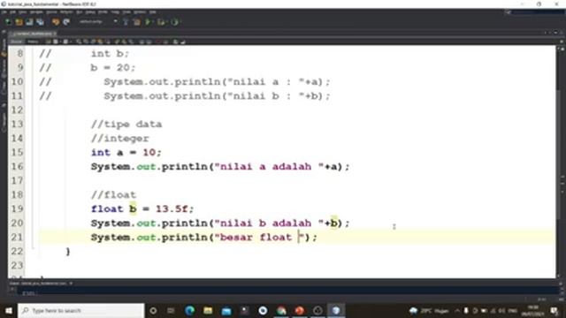 Belajar Java [ Fundamental ] 01 - Mengenal Variabel Dan Tipe Data смотреть онлайн