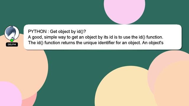 PYTHON : Get object by id()? смотреть онлайн