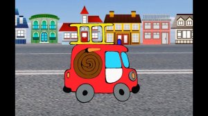 Пожарная машина - Мультик РАСКРАСКА .  Развивающие мультики для самых маленьких