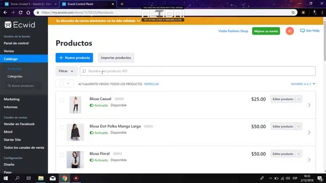 Ecwid Tienda Online смотреть онлайн