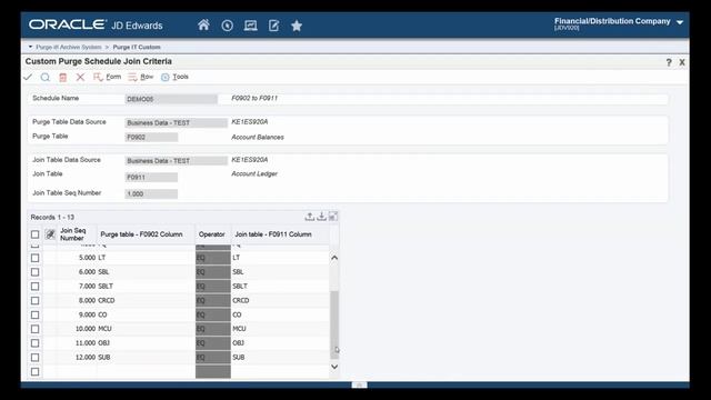 如何 Purge Oracle ERP JD Edwards F0902【EP2】|拆解 F0902 的結構後以Purge-it Custom Module 來執行 Purge смотреть онлайн