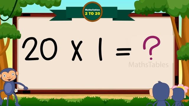 20x1=20 Multiplication, Table of Twenty Tables Song Multiplication Time of tables - MathsTables смотреть онлайн