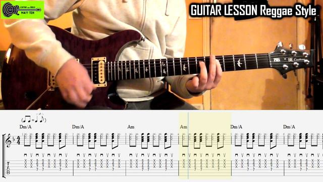 REGGAE Guitar TABS & CHORDS | How To Play | Rhythm Style | Lesson Tutorial смотреть онлайн