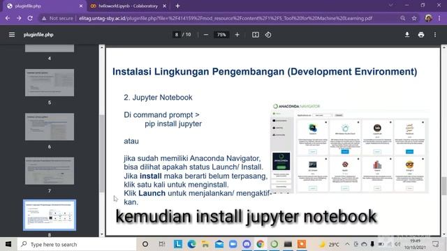 Tugas psc, install python, jupyter, google colab смотреть онлайн
