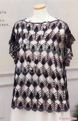 Ажурная безрукавка крючком -  Вяжется просто, смотрится красиво! МК узор, схемы