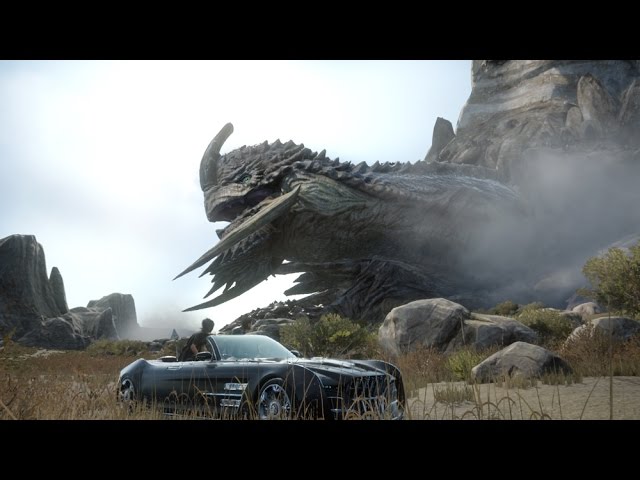 Final Fantasy 15. Битва с боссом Adamantoise.