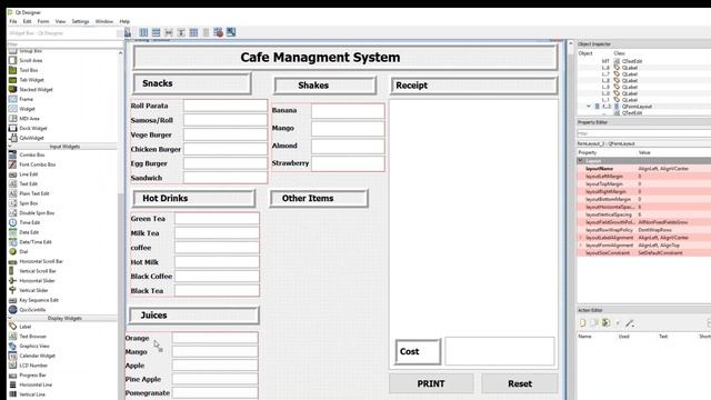 Cafe Management System Application python Part 1| Canteen Management System GUI in Qt Designer смотреть онлайн
