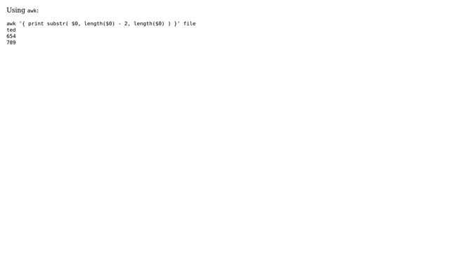 Unix & Linux: A command to print only last 3 characters of a string (10 Solutions!!) смотреть онлайн