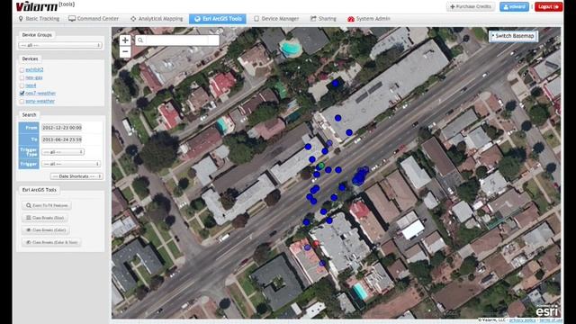 Tools.Valarm.net Mobile Sensor Data w Esri ArcGIS API - Industrial Internet of Things Air Examples смотреть онлайн