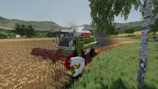 POPPY FLOWER Harvest with Claas and John Deere harvesters | Farming Simulator 22 смотреть онлайн