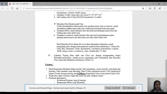 Ekstraksi Fitur Citra Daun (Warna, Tekstur, dan Bentuk) смотреть онлайн