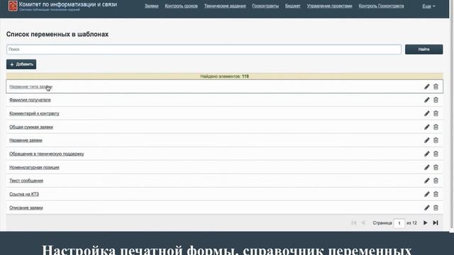 Настройка печатной формы, справочник переменных смотреть онлайн