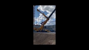 Автокран Liebherr LTM 11200 9.1 в работе