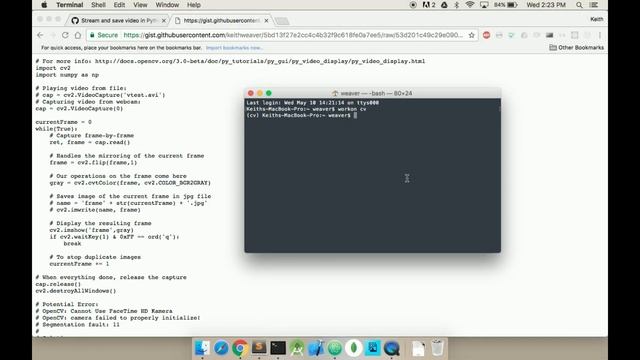 Streaming Video (Web Cam) with OpenCV and Python смотреть онлайн