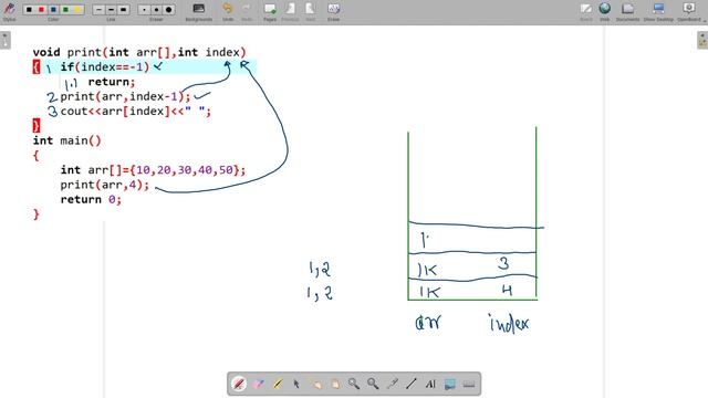 recursion in cpp in hindi | print array elements смотреть онлайн
