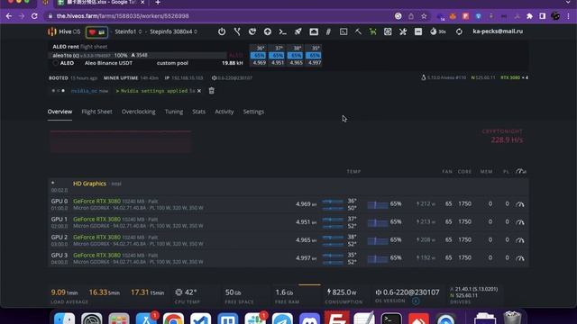 Разгон и оптимизация RTX карт для Aleo на HiveOS. Майнер от 1to Pool смотреть онлайн