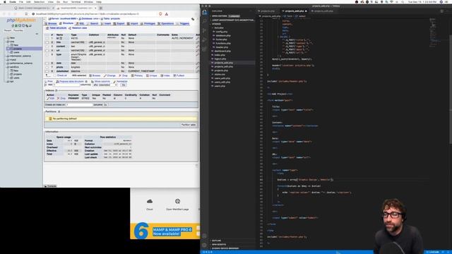 Creating a PHP CMS - Step 6 - Manage Projects CRUD смотреть онлайн