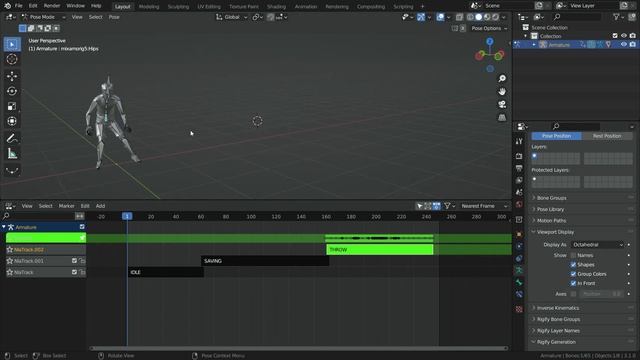 How to combine and edit Mixamo animations in Blender? смотреть онлайн
