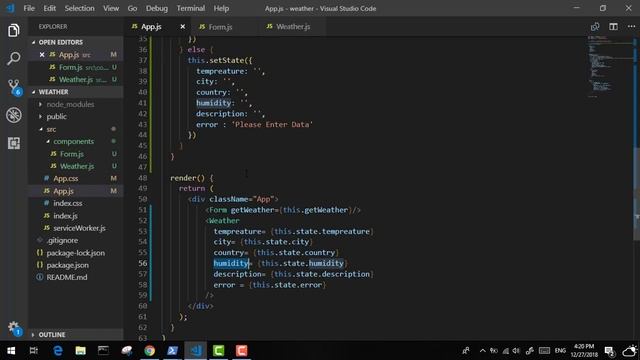 5 - ( React Weather App ) Weather Component смотреть онлайн