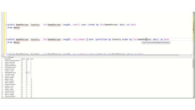 SQL Window Function Rank, Row_Number; explained with example; Urdu/Hindi смотреть онлайн
