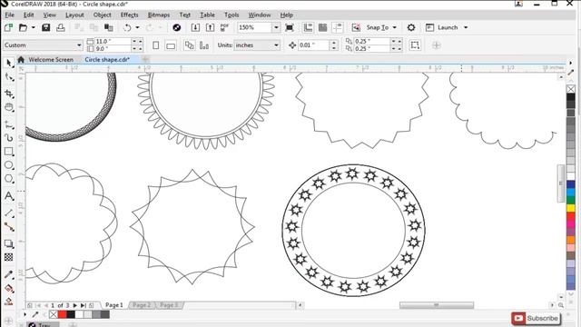 How to draw Circle shape in CorelDraw tutorial | Circle Design in Corel Draw tutorial смотреть онлайн