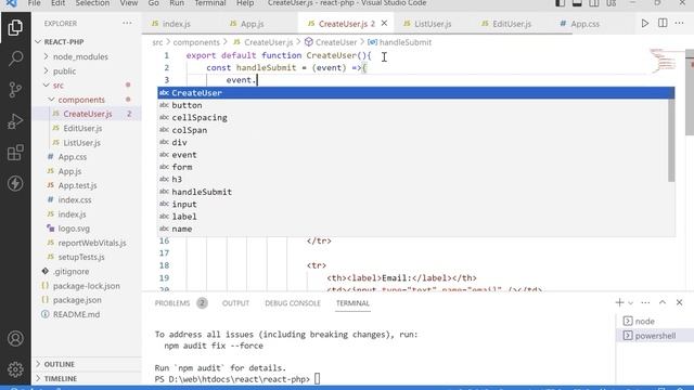React CRUD using PHP API and MySQL Database | Part:2 смотреть онлайн