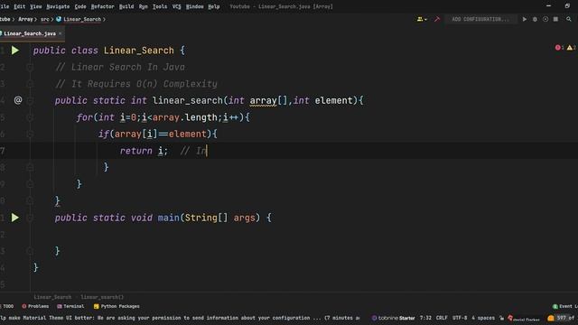 Linear Search In Java смотреть онлайн