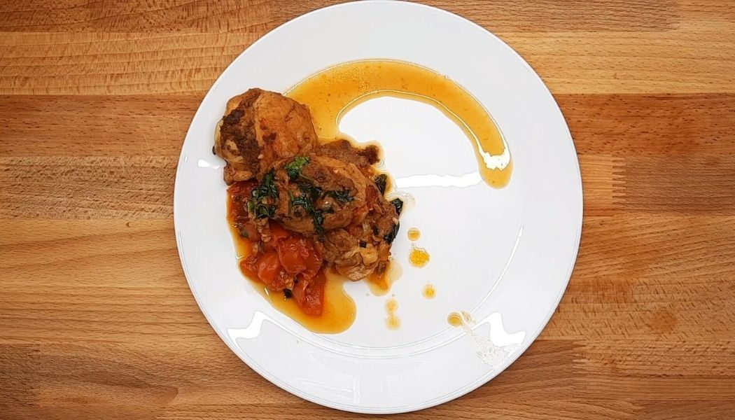 Нежный чахохбили из курицы. Простой рецепт.