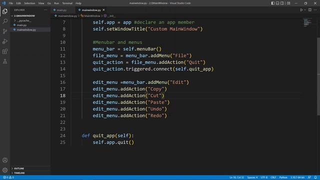 PySide6 Widgets Tutorial - Ep10-Using QMainWindow смотреть онлайн