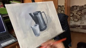 Беседы о живописи: пишем натюрморт маслом в технике гризайль