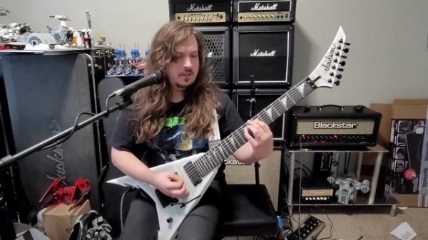 Jackson King V 7-String Corey Beaulieu Winter Storm Seymour Duncan Blackouts, Handful To Go Over...