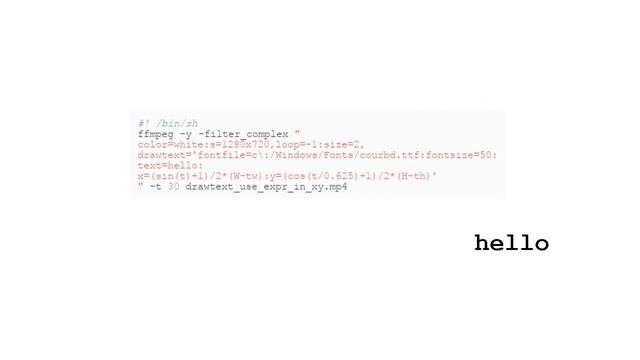 ffmpeg examples - use expressions for drawtext's x and y смотреть онлайн