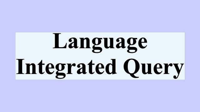 Language Integrated Query смотреть онлайн