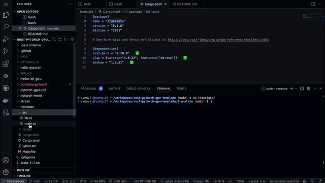 #Rust #gpu #huggingface #translator with #cuda смотреть онлайн