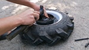 Замена ступичных подшипников полуприцепа хозяйственного ПХ-05 для мотоблока МТЗ