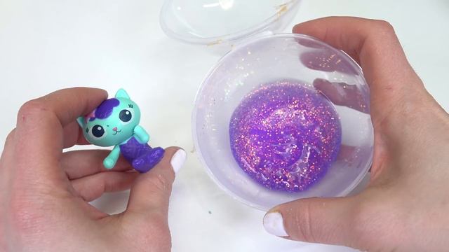 Gabby's Dollhouse DIY Slime Making Tutorial with Pandy, Cakey, DJ, Baby Box смотреть онлайн