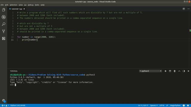 Python Problem Solving #1 - Printing numbers in a line which follow certain conditions (Beginner) смотреть онлайн