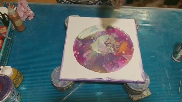 (10)Акриловая заливка в технике жидкий акрил "грязный стакан".Силикон. Acrylic Fluid Pouring. смотреть онлайн