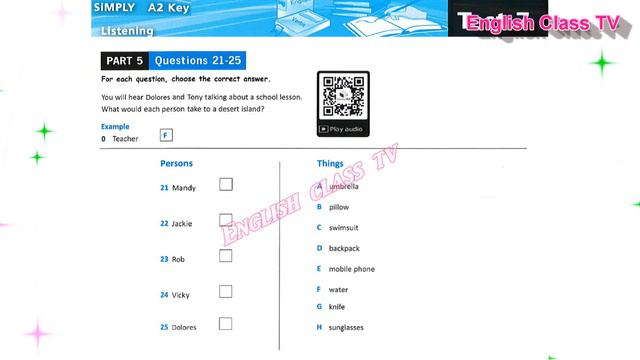 KET | Listening TEST 7 | Part 5 | SiMPLY A2 Key for Schools 2020 | Luyện Thi Cambridge English. смотреть онлайн